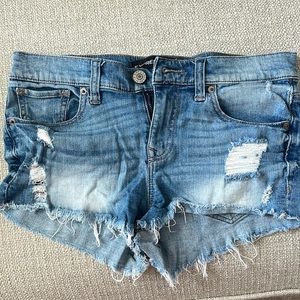 Distressed Express Jean Shorts